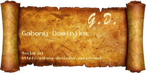Gabony Dominika névjegykártya